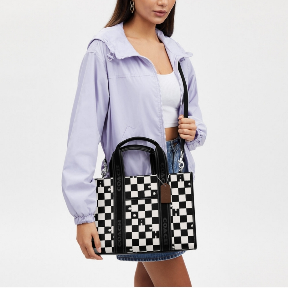 NEW! Best Seller! Smith Tote with Checkerboard Print, Style# CR101 - Picture 2 of 16